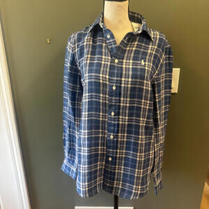 Polo Ralph Lauren Blue Plaid Button-Up Shirt